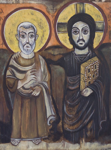 Icon painted with oil on wood