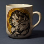 Hand-painted cup is the perfect gift for a boyfriend or girlfriend