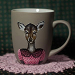 This wonderful hand-painted cup will be a great birthday gift